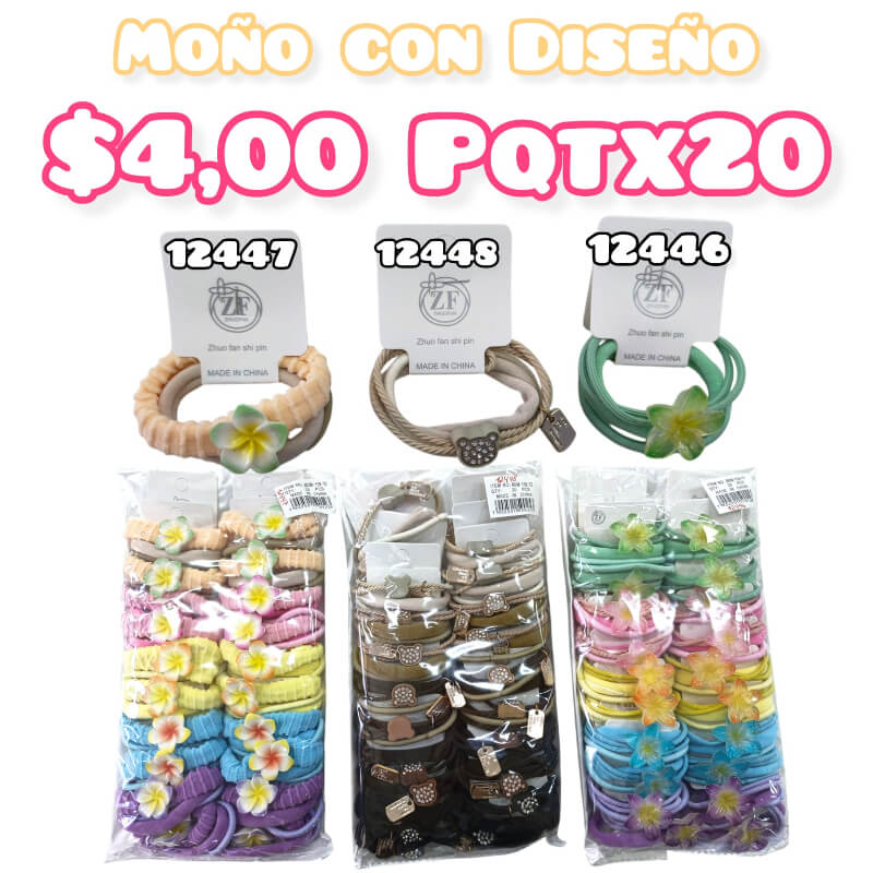 MOÑO CON DISEÑO
