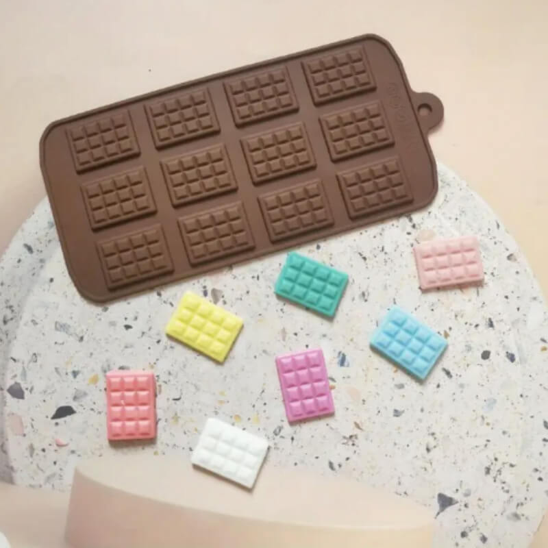 Molde Silicona Galletas Chocolate X12