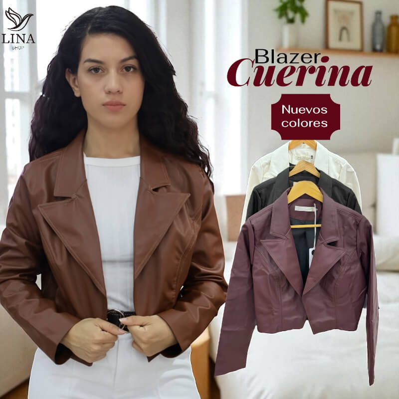 BLAZER CUERINA CORTA