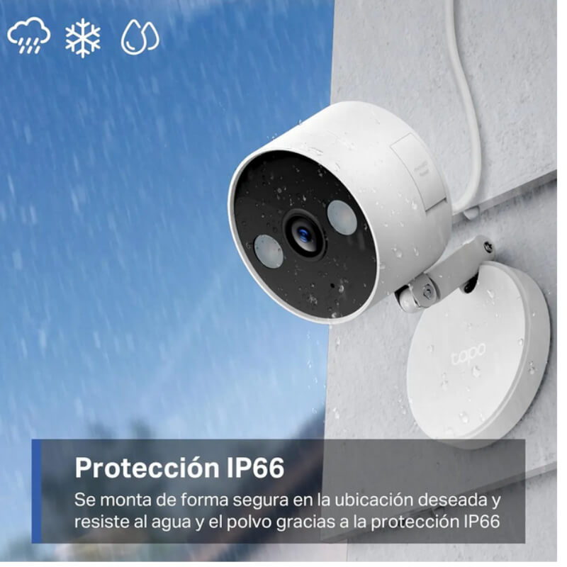 CAMARA DE SEGURIDAD TP-LINK TAPO C120 INT Y EXT IP66 SD512GB BLANCO