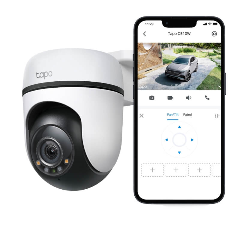 TP-LINK CÁMARA DE SEGURIDAD TAPO C510W 360° PARA EXTERIORES BLANCO