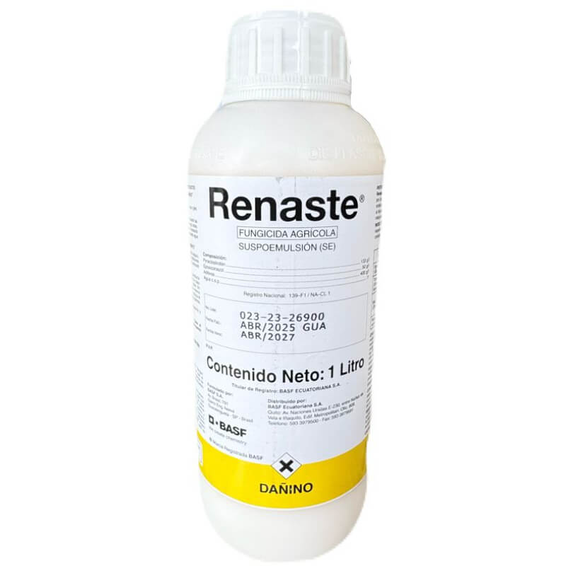 Renaste , Fungicida, Pyraclostrobin 133g/l Epoxiconazol 50g/l. Presentación Litro