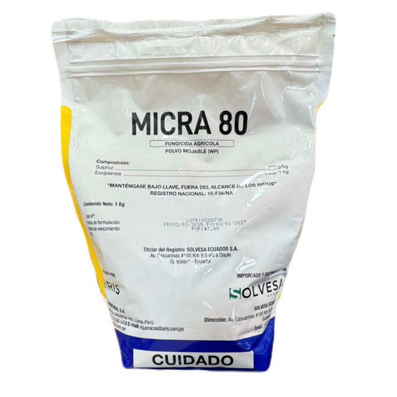 Micra 80, Fungicida, Sulphur. Presentación Kilo