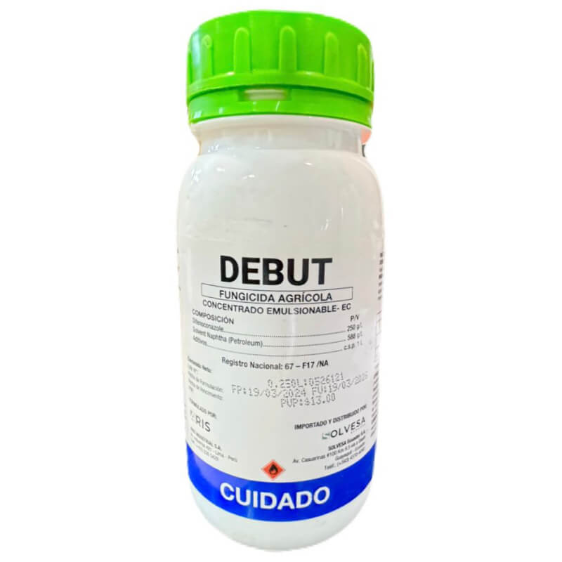 Debut, Fungicida, Difenoconazole 250g/l. Presentación 250ml
