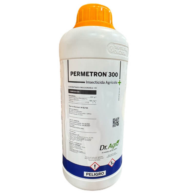 Permetron 300, Insecticida, Permethtin 300g/l. Presentación Litro, Dr. Agro