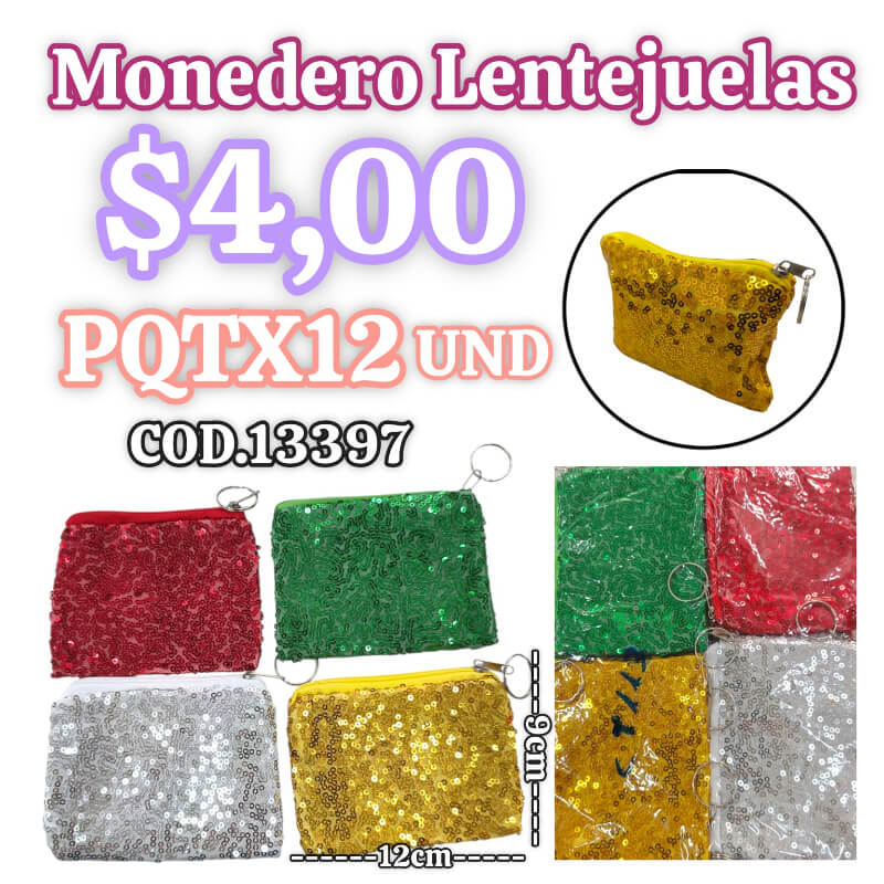 MONEDERO DE LENTEJUELAS