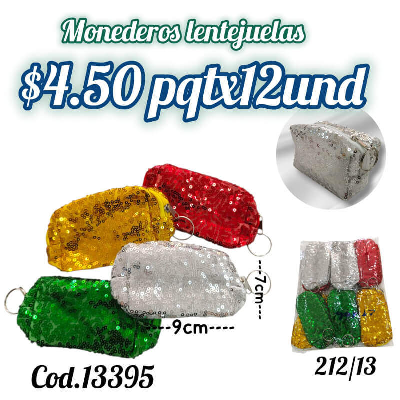 MONEDEROS LENTEJUELAS