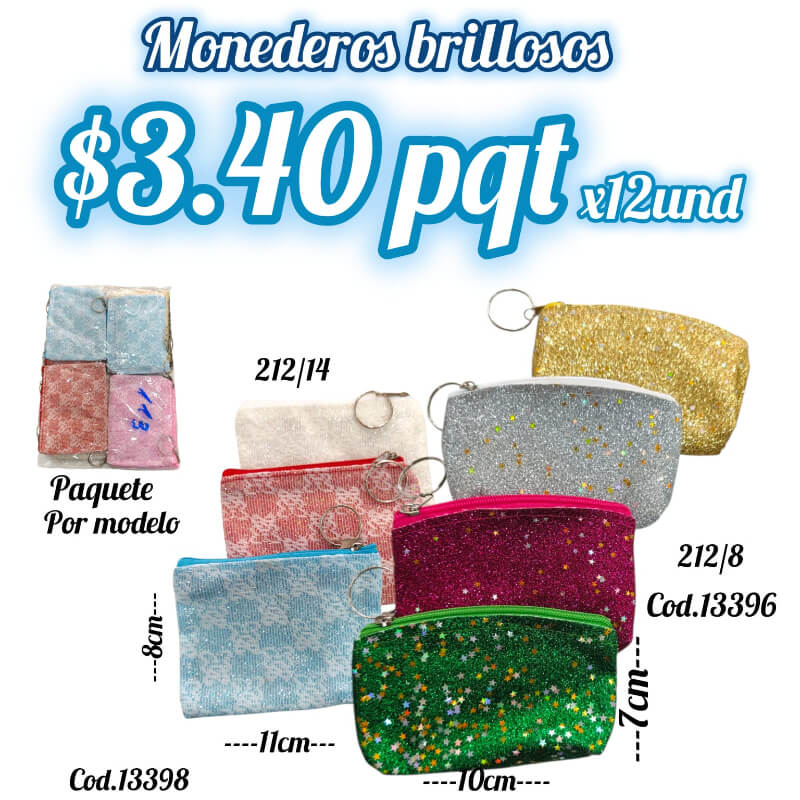 MONEDEROS BRILLOSOS
