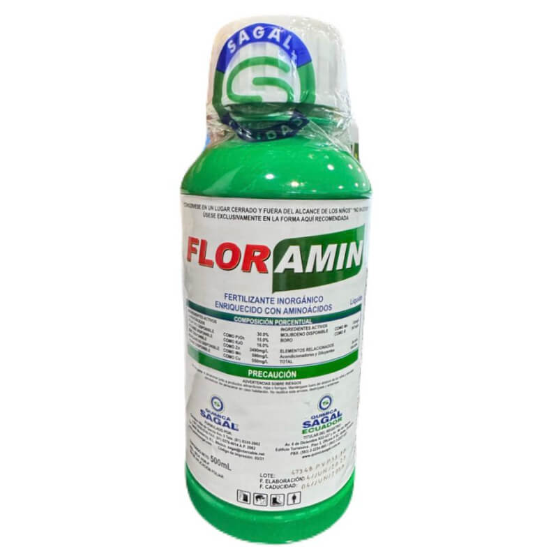 Floramin, Bioestimulante, Aminoácidos Libres. Presentación Litro, Sagal.