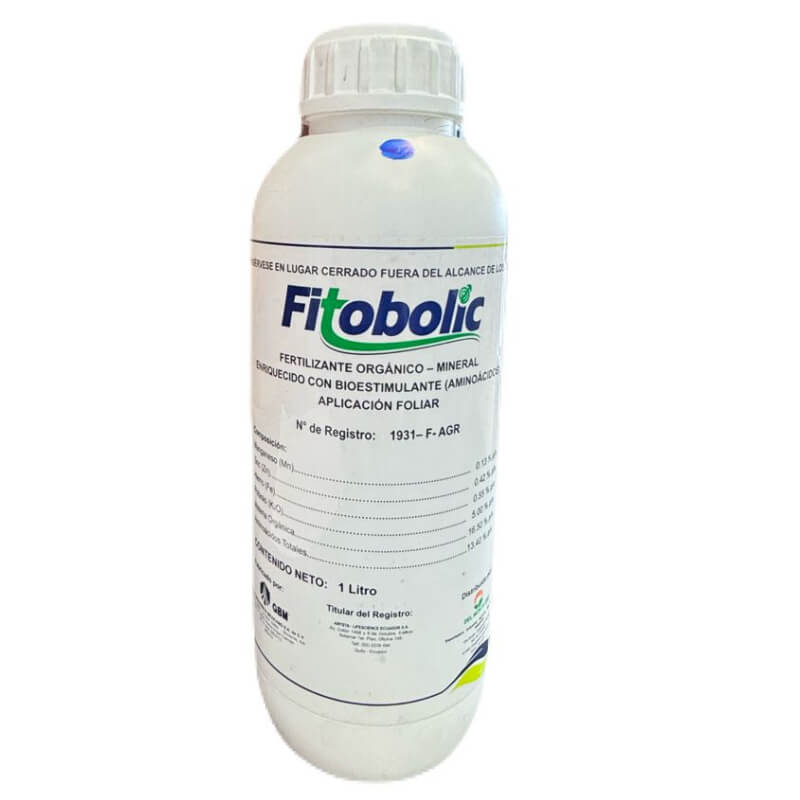 Fitobolic, Bioestimulante, Aminoácidos y Fitohormonas. Presentación Litro, Del Monte AG.