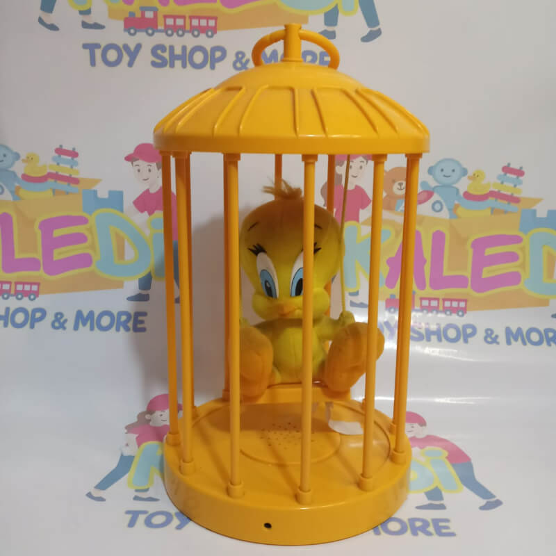 VINTAGE SINGIN' & SWINGIN' Plush TWEETY BIRD CAGE (USADO EN BUEN ESTADO)