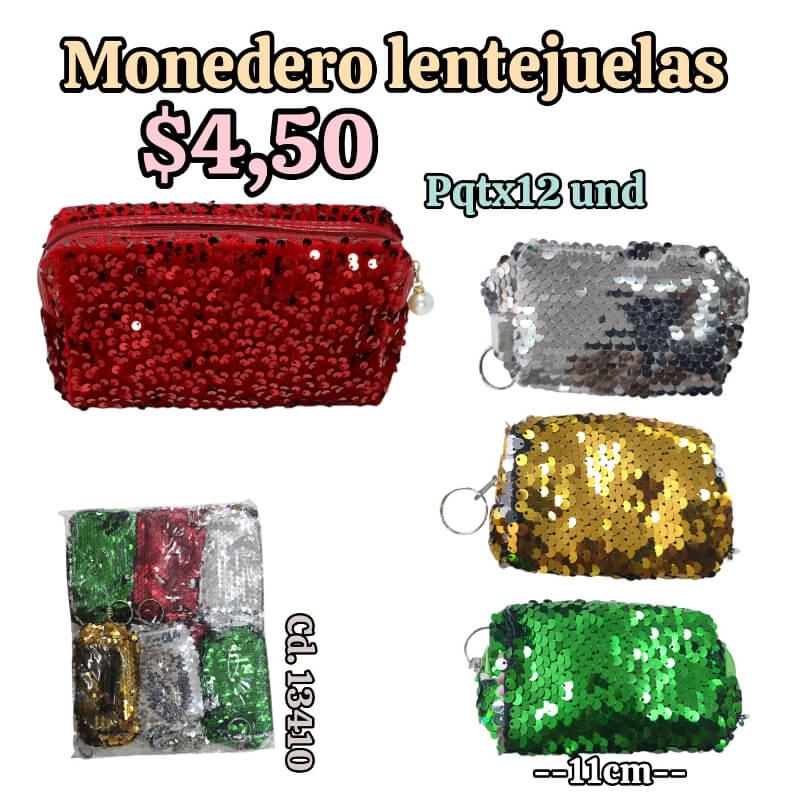MONEDERO LENTEJUELAS