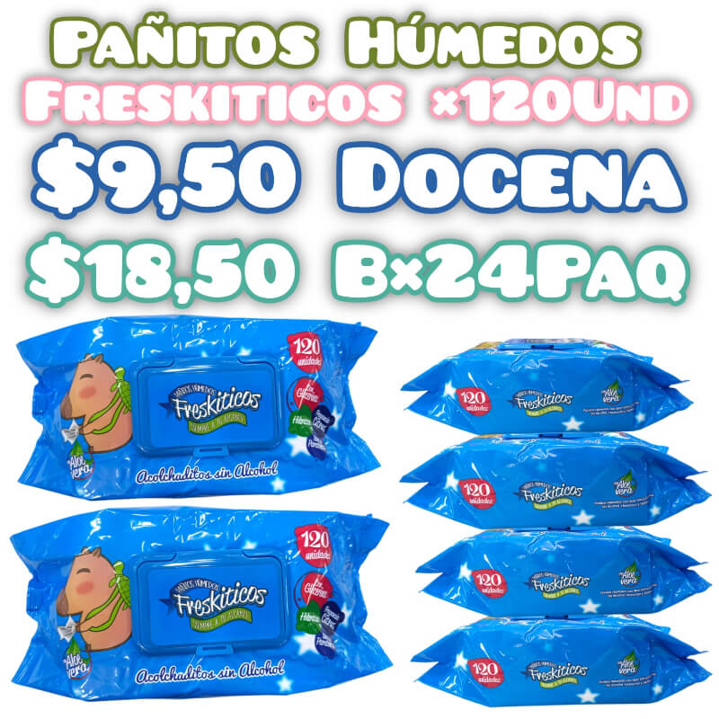 Pañitos Húmedos FRESKITICOS X120 UND