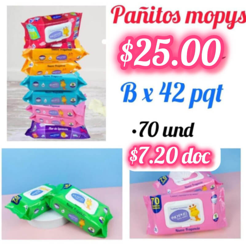 Pañitos Húmedos MOPYS X70 UND