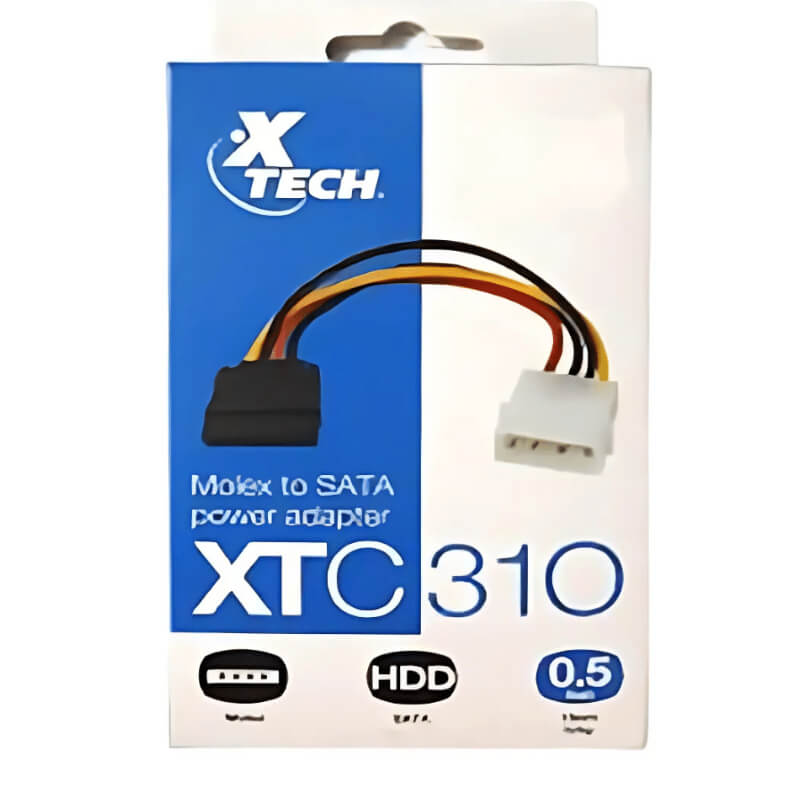 XTECH XTC310 MOLEX 4PIN TO 15PIN SATA POWER CORD