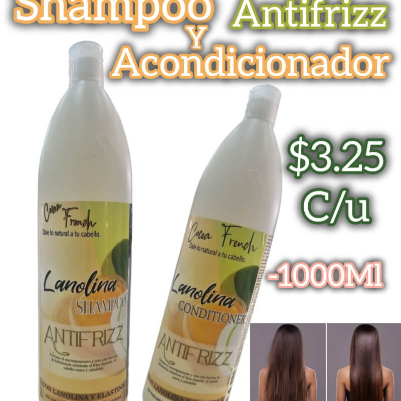SHAMPOO Y ACONDICIONADOR ANTIFRIZZ