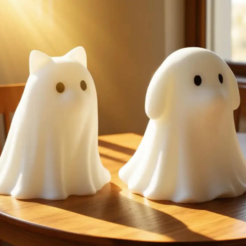 Moldes de silicona de fantasma de perro y gato para uso en resina, velas, jabones, chocolate