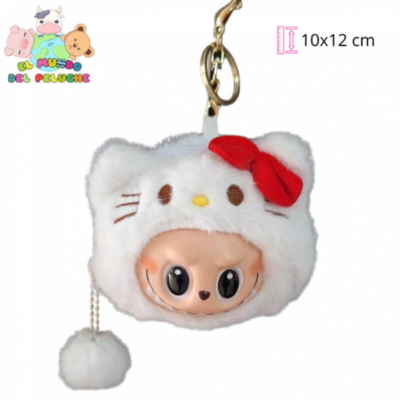 Llavero Monedero de Peluche Labubu | Kitty, Kuromi, My Melody y Pochacco | 10x12 cm | El Mundo del Peluche