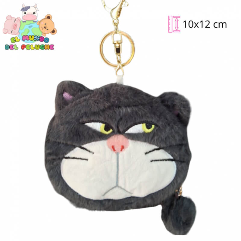 Llavero Monedero Lucifer Gato con Cierre | 10x12 cm | El Mundo del Peluche