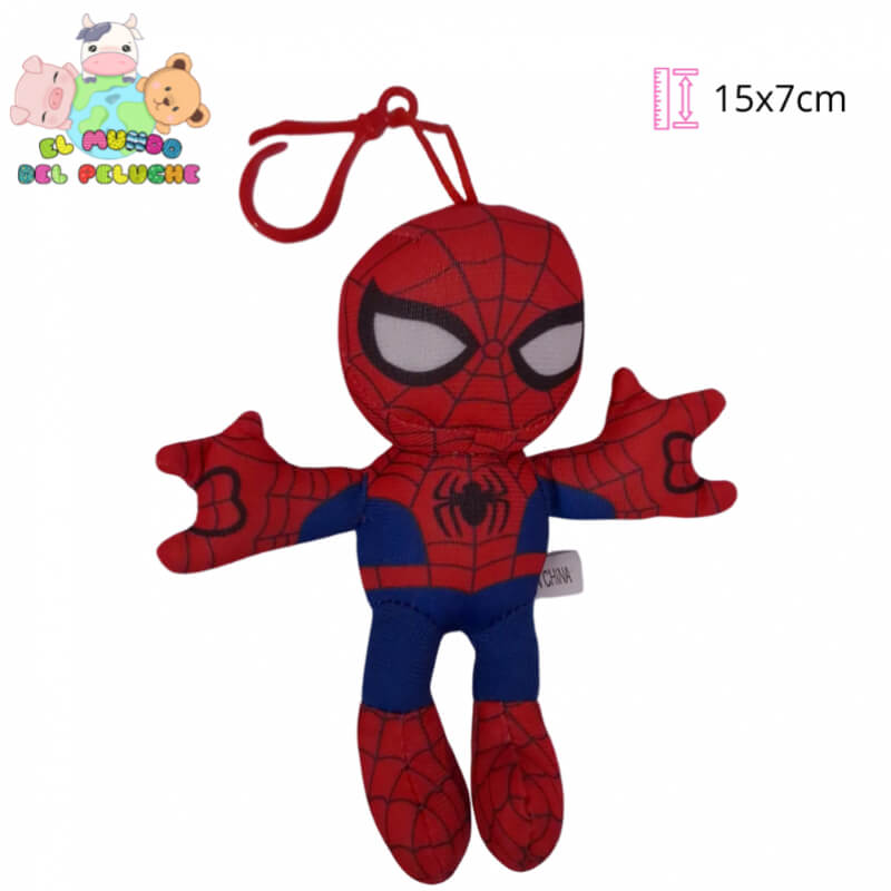 Llavero de Peluche Spiderman | Edición Clásica y Negra | 15x7 cm | El Mundo del Peluche