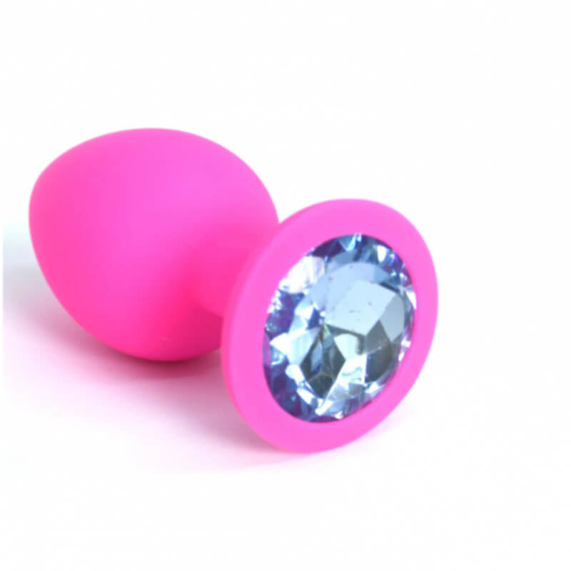 PLUG ANAL CON JOYA SILICONA REDONDO