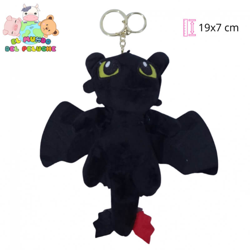 Llavero de Peluche Chimuelo | Cómo Entrenar a tu Dragón | 19x7 cm | El Mundo del Peluche
