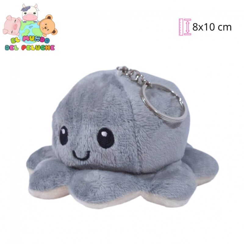 Llavero de Peluche Pulpo Reversible | 8x10 cm | El Mundo del Peluche