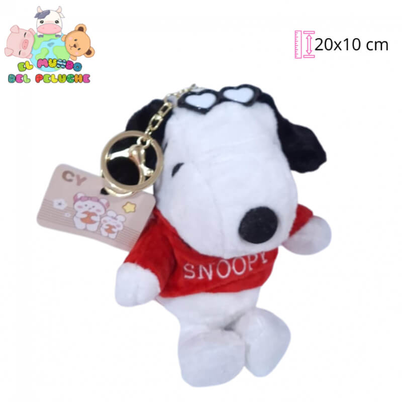 Llavero de Peluche Snoopy con Sudadera Casual | 20x10 cm | El Mundo del Peluche