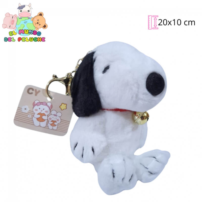 Llavero de Peluche Snoopy con Cascabel | 20x10 cm | Sonido Divertido | El Mundo del Peluche