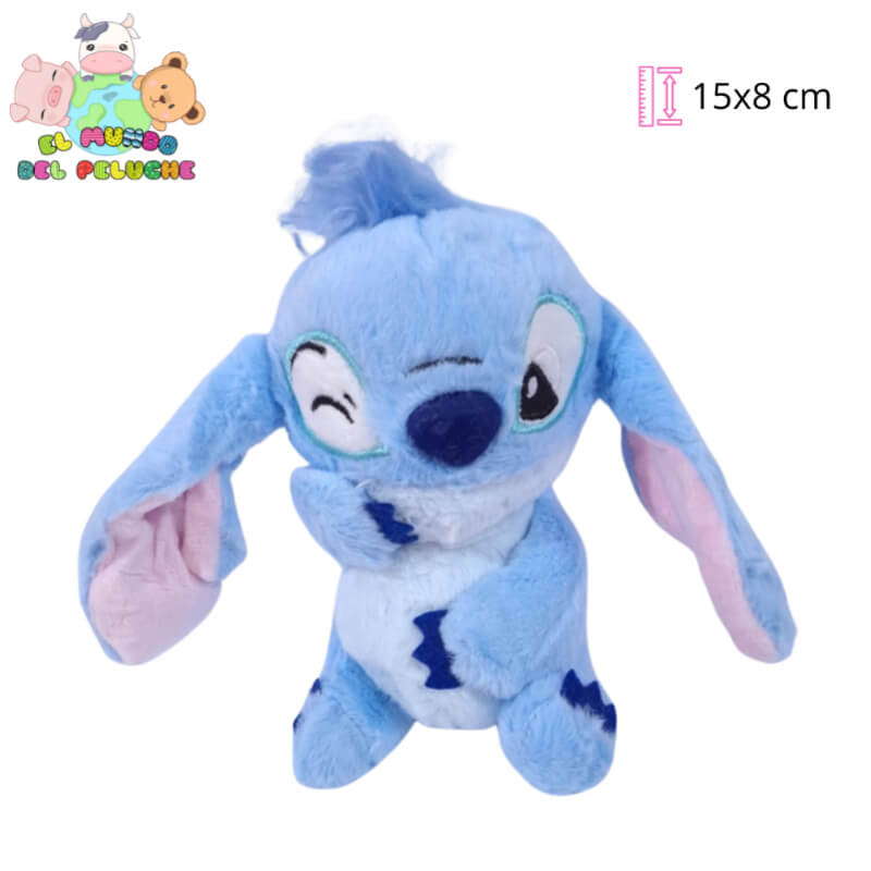 Llavero de Peluche Stitch y Ángela con Guiño | 15x8 cm | El Mundo del Peluche
