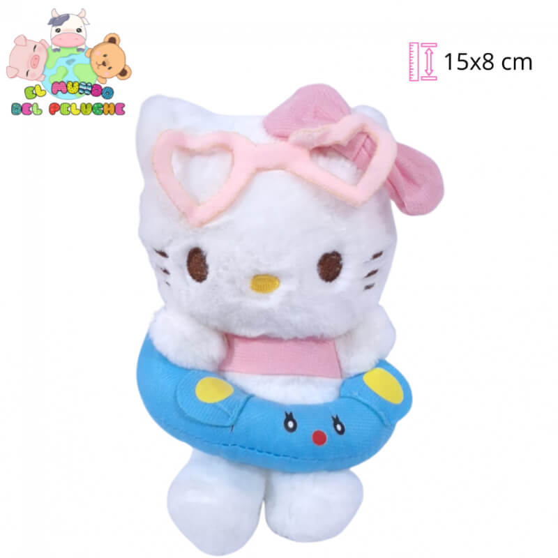 Llavero de Peluche Kitty con Salvavidas | 15x8 cm | El Mundo del Peluche