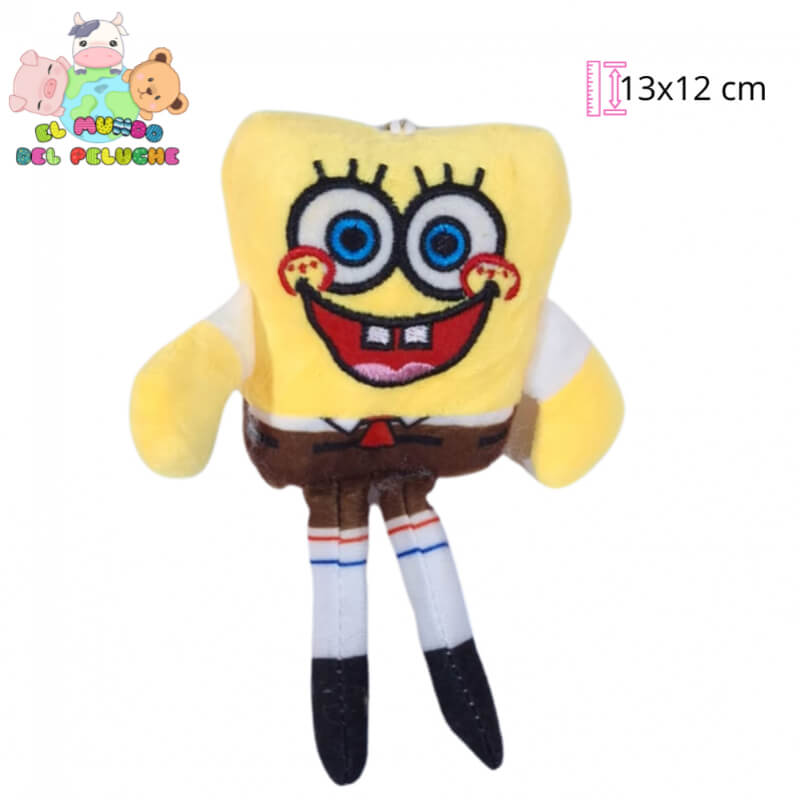Llavero de Peluche Bob Esponja, Patricio, Sullivan y Mike | 13x12 cm | El Mundo del Peluche