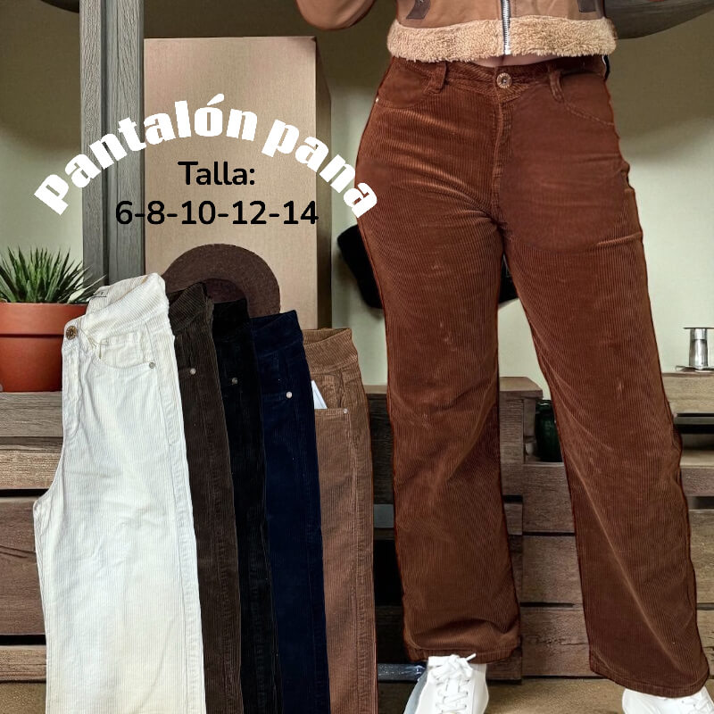 Pantalon Pana tipo Wide Leg