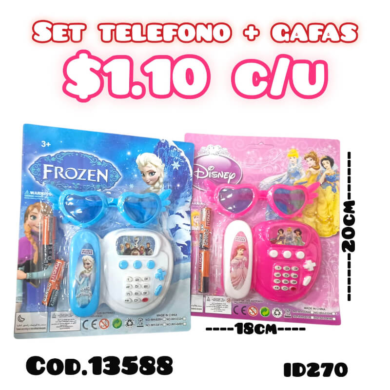 SET DE TELEFONO + GAFAS