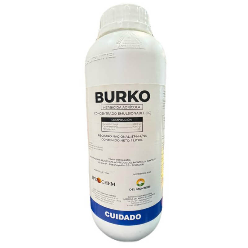 Burko, Herbicida, Cyhalofop butyl y Cyclohexanone. Del Monte AG.