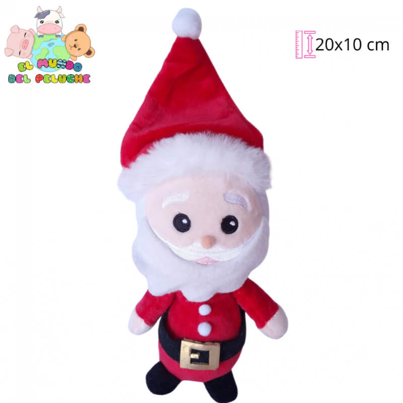 Peluche Santa Claus #0 con Gorro y Bufanda Navideña | 20x10 cm | El Mundo del Peluche