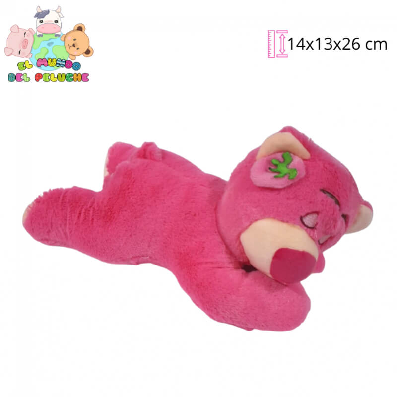 Peluche Oso Lotso #0 con Aroma a Fresa | 14x13x26 cm | El Mundo del Peluche