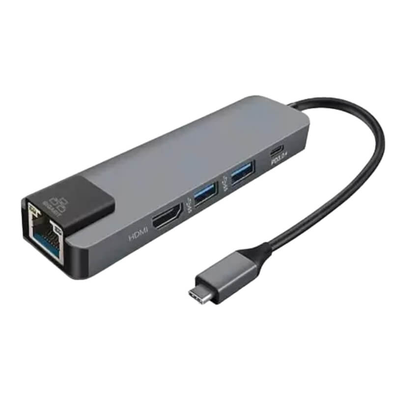 Hub Tipo C 5 en 1 Expansión Rápida y Multifuncional