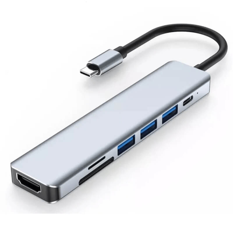 Hub Tipo C 7 en 1 Conectividad Completa y Profesional