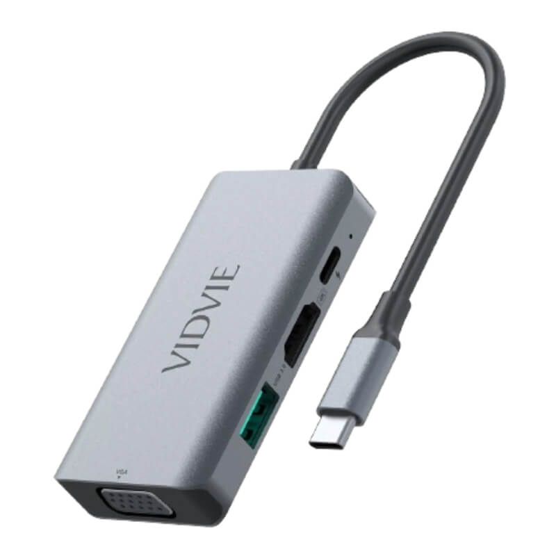 Hub VIDVIE Tipo C 4 en 1 HUB 02 Compacto y Multifuncional