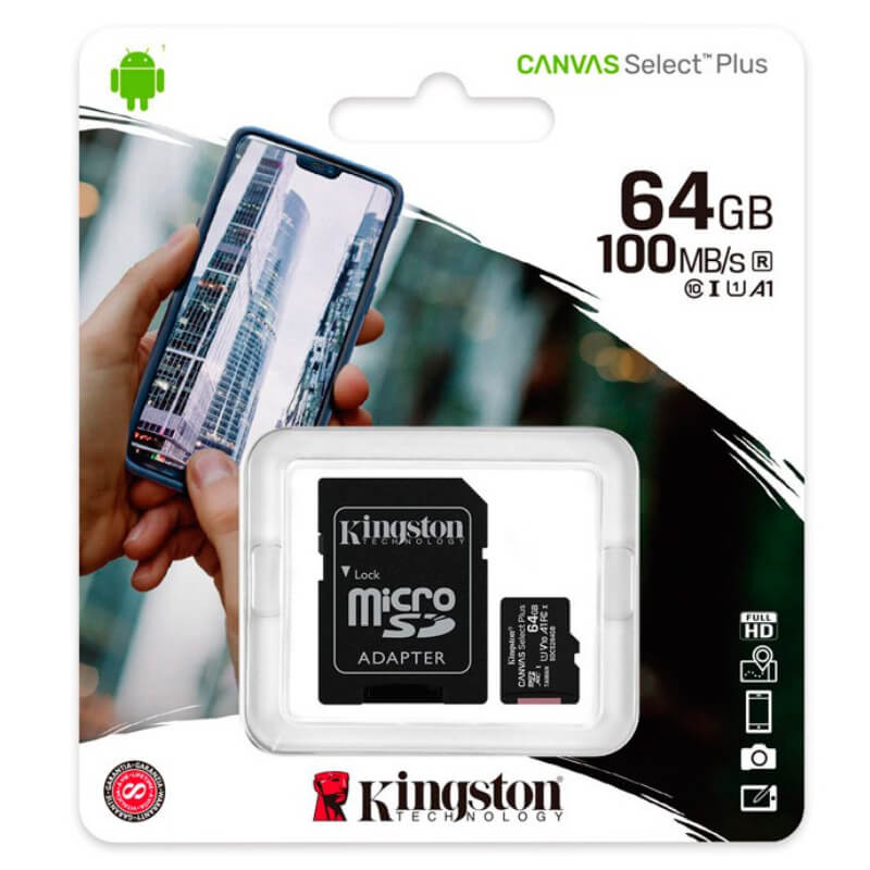 Micro SD Kingston 64GB Mayor Espacio y Rendimiento