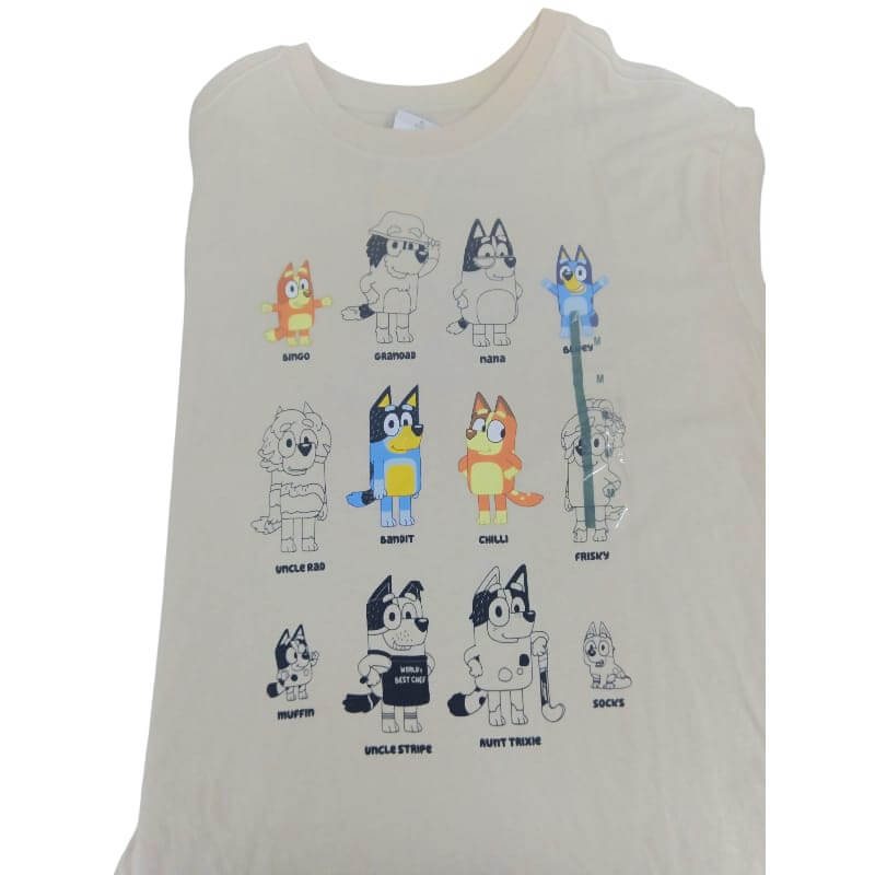 Playera Bluey Manga Corta - Diseño Original para Niños