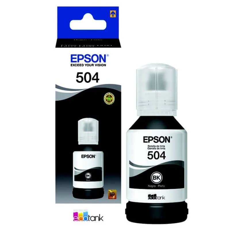 Tinta Epson 504 Negra Compatible AAA 127ML EcoTank Alto Rendimiento