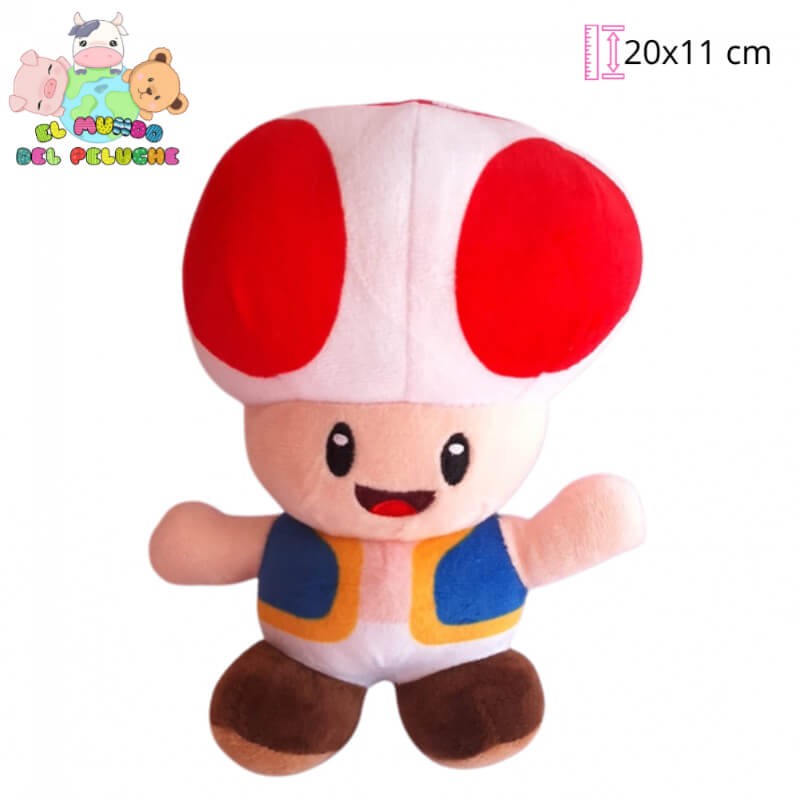 Peluche Toad | Super Mario Bros | 20x11 cm | El Mundo del Peluche