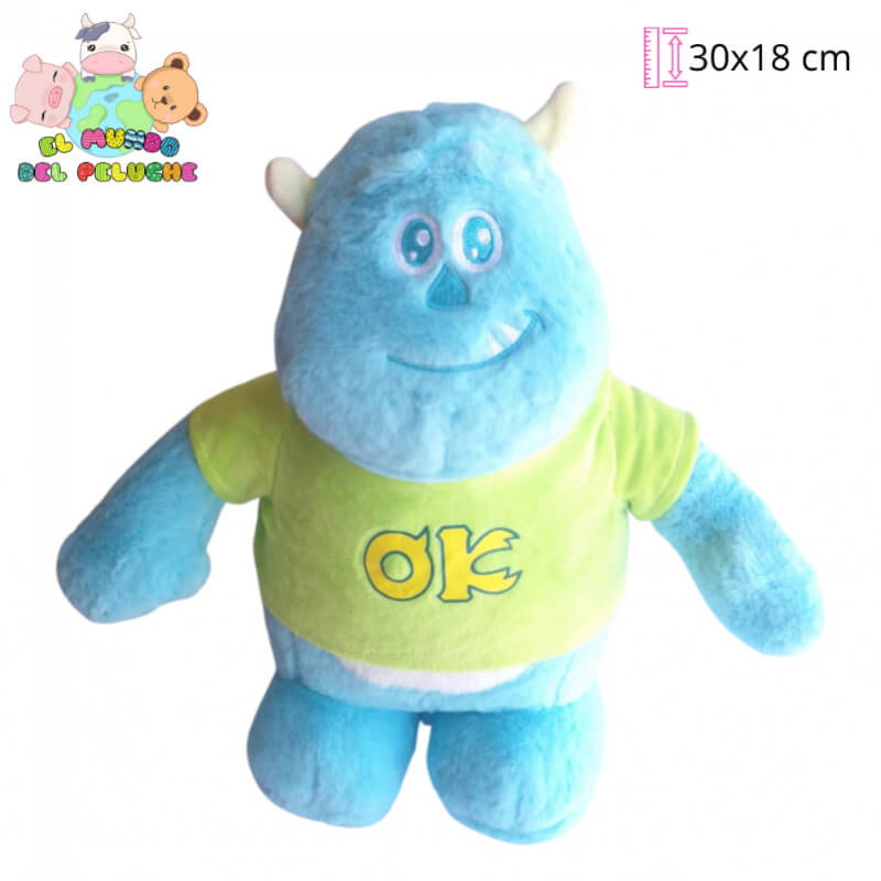 Peluche Sullivan con Playera | Monsters Inc. | 30x18 cm | El Mundo del Peluche