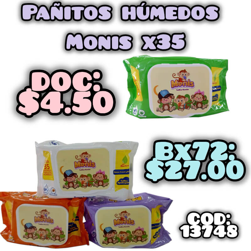 Pañitos Húmedos MONIS X35