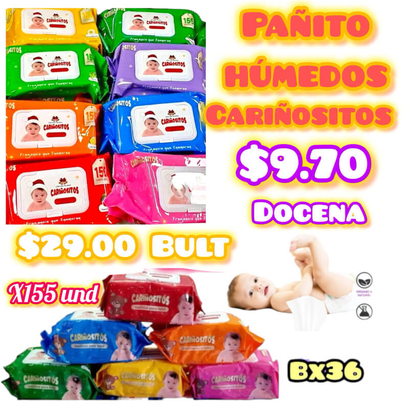 Pañitos Húmedos CARIÑOSITO X155