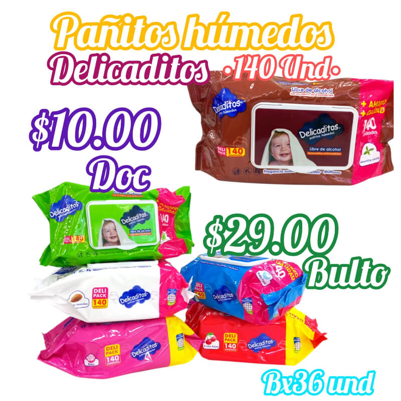 Pañitos Húmedos DELICADITOS X140