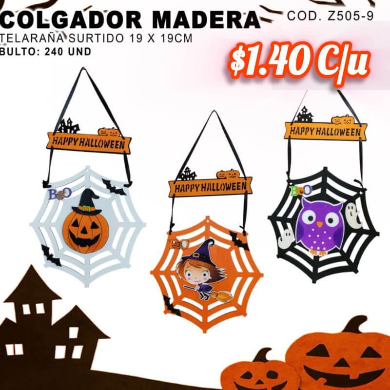 COLGADOR MADERA HALLOWEEN