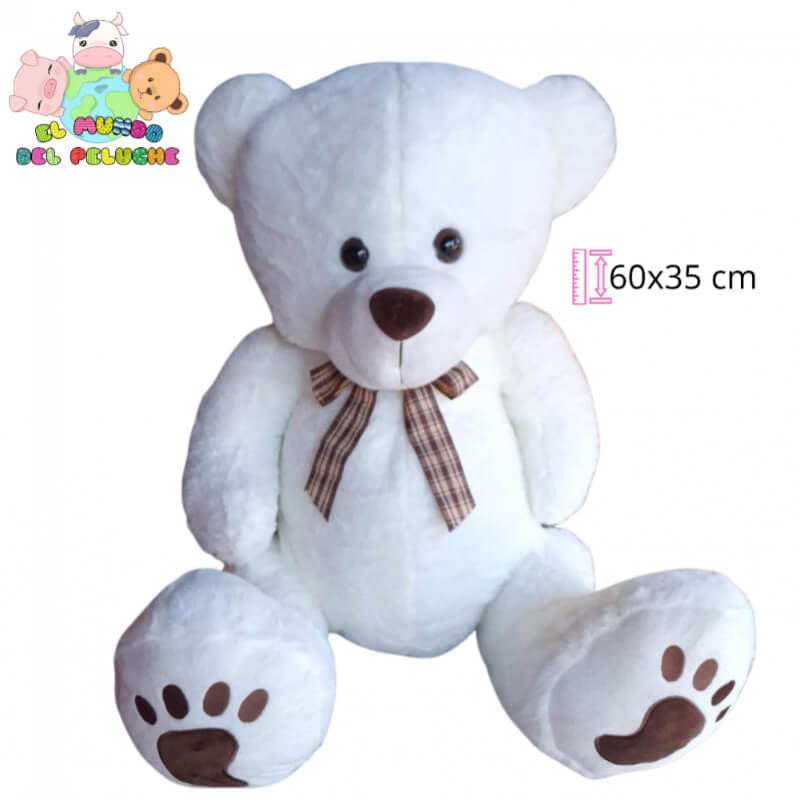 Oso Oliver #3 | Peluche Gigante con Moño | 60x35 cm | El Mundo del Peluche
